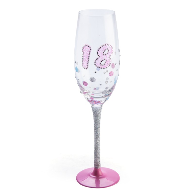 18th Birthday Sparkle Champagne Flute