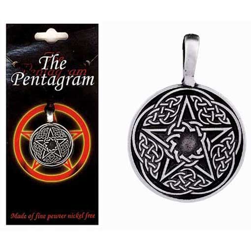 Pewter Pentagram Necklace - Style 10